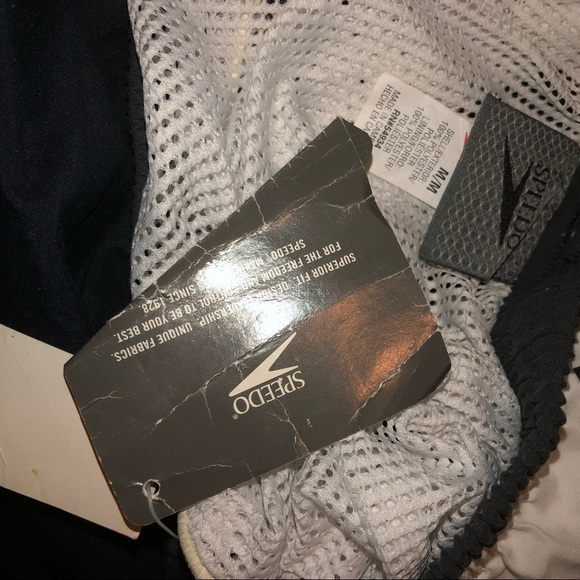 New Men navy speedo swim trunk shorts size M - Picture 2 of 3